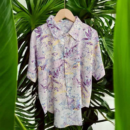 KORU เสื้อค้างคาว รุ่น เพ้นท์ม่วง - KORU, เสื้อผ้าและเครื่องประดับ