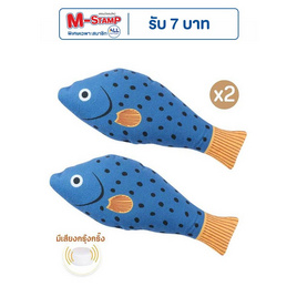 KUMA ของเล่นตุ๊กตาปลาน้อย พัฟเฟอร์น้ำเงิน แพ็คคู่ - KUMA, สินค้าสัตว์เลี้ยง
