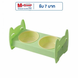 KUMA ชามคู่ขอบสูง ที่กั้นแมวน้อย - KUMA, สินค้าสัตว์เลี้ยง