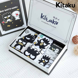 Kitaku Badbadtzmaru ถุงเท้าลิขสิทธิ์แท้ กล่องหนังสือ Set Box 1 กล่อง มี 5 คู่ - Kitaku, รองเท้า