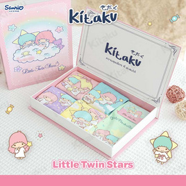 Kitaku Little twin stars ถุงเท้าลิขสิทธิ์แท้ กล่องหนังสือ Set Box 1 กล่อง มี 5 คู่ - Kitaku, รองเท้า