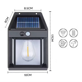 LED ไฟติดผนังโซล่าเซลล์ 17 cm., ไฟฉายและไฟฉุกเฉิน