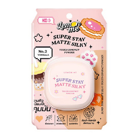 Lemon Me แป้งผสมรองพื้นเนื้อแมตต์ Compact Powder Super Stay Matte Silky Touch 9กรัม - lemon me, แป้ง