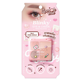 Lemon Me พาเลตตาและแก้ม Cutie Blinky Eye & Cheek Mini Palette 4 กรัม - Lemon Me, ตกแต่งดวงตา