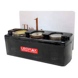 Leomax กล่องใส่เหรียญ-หนีบนามบัตร รุ่น CH-1146 (กล่องสีดำใส) - Leomax, อุปกรณ์ตกแต่งรถยนต์