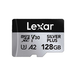 Lexar การ์ด microSDXC Professional Silver Plus 128GB - Lexar, อุปกรณ์คอมพิวเตอร์