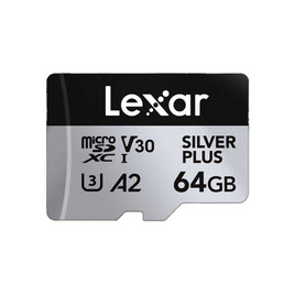 Lexar การ์ด microSDXC Professional Silver Plus 64GB - Lexar, อุปกรณ์คอมพิวเตอร์