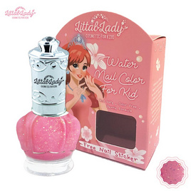 Littal Lady ยาทาเล็บเด็ก ลอกได้ ฟรีสติกเกอร์ติดเล็บ ปลอดสารพิษ สีชมพู กลิตเตอร์ - Littal Lady, อุปกรณ์และของใช้