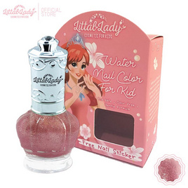 Littal Lady ยาทาเล็บเด็ก ลอกได้ ฟรีสติกเกอร์ติดเล็บ ปลอดสารพิษ สีชมพูหวาน กลิตเตอร์ - Littal Lady, แม่และเด็ก