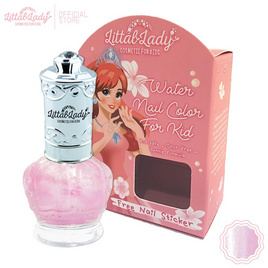 Littal Lady ยาทาเล็บเด็ก ลอกได้ ฟรีสติกเกอร์ติดเล็บ ปลอดสารพิษ สีชมพูอ่อนมุก - Littal Lady, อุปกรณ์และของใช้