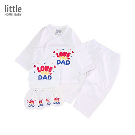 Little Home Baby ชุดเด็กแรกเกิด 5ชิ้น แขนยาว (0-3 เดือน) ลาย Love you dad - Little Home Baby, แม่และเด็ก