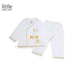 Little home baby ชุดเด็กแรกเกิด ผูกหน้า ผ้าคอตตอน แขนยาว (0-3เดือน) - Little Home Baby