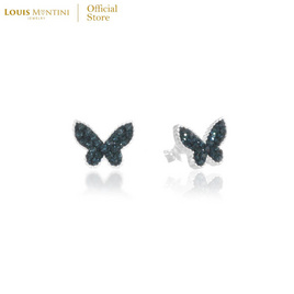 Louis Montini (Jewelry) ต่างหูเงินแท้ 92.5% รูปผีเสื้อ LJER112 - Louis Montini, เครื่องประดับผู้หญิง