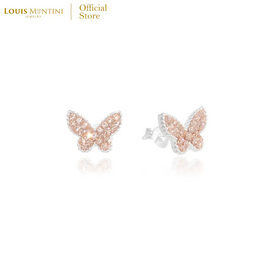 Louis Montini (Jewelry) ต่างหูเงินแท้ 92.5% รูปผีเสื้อ LJER112 - Louis Montini, แฟชั่น