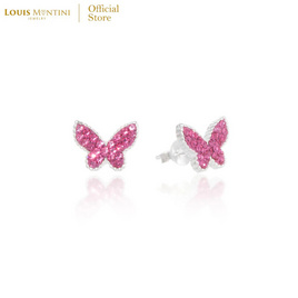 Louis Montini (Jewelry) ต่างหูเงินแท้ 92.5% รูปผีเสื้อ LJER112 - Louis Montini, เครื่องประดับผู้หญิง