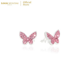 Louis Montini (Jewelry) ต่างหูเงินแท้ 92.5% รูปผีเสื้อ LJER112 - Louis Montini, เสื้อผ้าและเครื่องประดับ