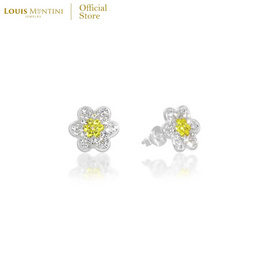 Louis Montini (Jewelry) ต่างหูเงินแท้ 92.5% รูปดอกไม้ LJER130 - Louis Montini, เสื้อผ้าและเครื่องประดับ