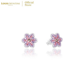 Louis Montini (Jewelry) ต่างหูเงินแท้ 92.5% รูปดอกไม้ LJER130 - Louis Montini, แฟชั่น