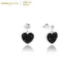 Louis Montini (Jewelry) ต่างหูเงินแท้ 92.5% รูปหัวใจ LJER137 - Louis Montini, เครื่องประดับผู้หญิง