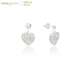 Louis Montini (Jewelry) ต่างหูเงินแท้ 92.5% รูปหัวใจ LJER137 - Louis Montini, แฟชั่น