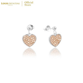 Louis Montini (Jewelry) ต่างหูเงินแท้ 92.5% รูปหัวใจ LJER137 - Louis Montini, เสื้อผ้าและเครื่องประดับ