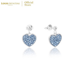 Louis Montini (Jewelry) ต่างหูเงินแท้ 92.5% รูปหัวใจ LJER137 - Louis Montini, เสื้อผ้าและเครื่องประดับ