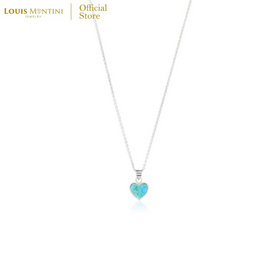 Louis Montini (Jewelry) สร้อยคอเงินแท้ 92.5% รูปหัวใจหินมงคล LJNC16 - Louis Montini, แฟชั่น