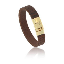 Louis Montini (RoyalWrist Charms) กำไลข้อมือหนังวัวแท้ลายไม้ Cowhide Bracelets LEABL008 - Louis Montini, เครื่องประดับผู้ชาย