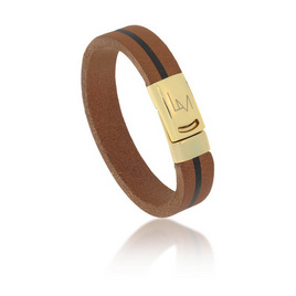 Louis Montini (RoyalWrist Charms) กำไลข้อมือ หนังวัวแท้ Cowhide Bracelets LEABL009 - Louis Montini, แฟชั่นผู้ชาย