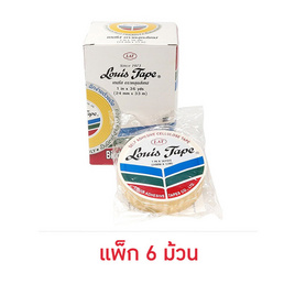 Louis Tape เทปใส หลุยส์ 1 นิ้ว x 36 หลา (แกนใหญ่) 6 ม้วน - Louis Tape, Louis Tape