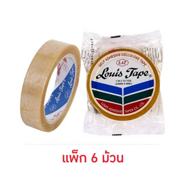 Louis Tape เทปใส หลุยส์ 1 นิ้ว x 72 หลา (แกนใหญ่) 6 ม้วน - Louis Tape, Louis Tape