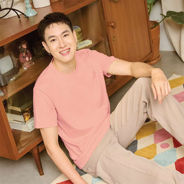 M2S Lifestyle เสื้อยืดคอกลมชาย ชมพูพิงค์เลิฟ - M2S Lifestyle, M2S Lifestyle