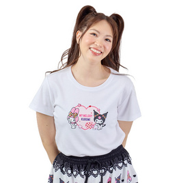M2S Lifestyle เสื้อยืด ลายลิขสิทธิ์ My Melody and Kuromi สีขาว ลายหัวใจ 1 - M2S Lifestyle, Lifestyle & Fashion