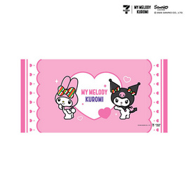 M2S Lifestyle ผ้าเช็ดตัว ลายลิขสิทธิ์ My Melody and Kuromi สีชมพู 27x54นิ้ว - M2S Lifestyle, My Melody & Kuromi