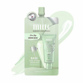 MILLE เบสเขียว Super Whitening Rose Green Base SPF30 PA++ Face Fix 6 กรัม (แพ็ก 6 ซอง) - Mille, ผิวหน้า