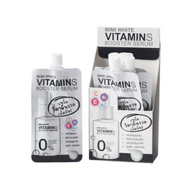 MIMI WHITE เซรั่มบำรุงผิวหน้า Vitamins Booster Serum 7มล. (6ซอง) - MIMI WHITE, เพื่อผิวขาวกระจ่างใส