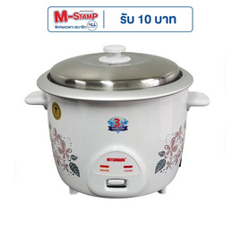 MITSUMARU หม้อหุงข้าวไฟฟ้า 1.8 ลิตร รุ่น AP-1818A ลายดอกไม้ - Mitsumaru, หม้อหุงข้าวอุ่นทิพย์