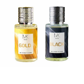 MK Man น้ำหอม Gold Perfume 35 มล. + MK Man Black Perfume 35 มล. (แพ็ก 2 ชิ้น) - Miss and Kiss Perfume, ดูแลผิวกาย และน้ำหอม