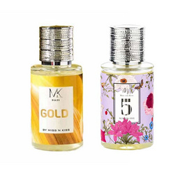 MK Man น้ำหอม Gold Perfume 35 มล.+ Miss and Kiss Perfume 35 มล. No.5 หอมหวานสวยเนี้ยบ (แพ็ก 2 ชิ้น) - Miss and Kiss Perfume, ดูแลผิวกาย และน้ำหอม