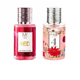 MK Man น้ำหอม red Perfume 35 มล. + Miss and Kiss Perfume 35 มล. No.4 หอมหวานกลิ่นดอกไม้ (แพ็ก 2 ชิ้น) - Miss and Kiss Perfume, ดูแลผิวกาย และน้ำหอม