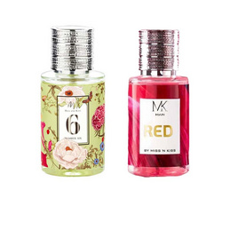 MK Man น้ำหอม red Perfume 35 มล. + Miss and Kiss Perfume 35 มล. No.6 กลิ่นหอมสปอร์ต (แพ็ก 2 ชิ้น) - Miss and Kiss Perfume, ดูแลผิวกาย และน้ำหอม