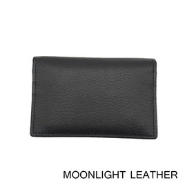 MOONLIGHT กระเป๋าใส่บัตร นามบัตร หนังวัวแท้ รุ่น Biz สีดำ - MOONLIGHT, กระเป๋าสตางค์