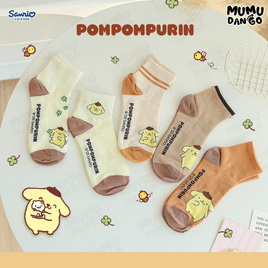 MUMU DUNGO Pompompurin ถุงเท้าหุ้มข้อ 1 เซต 5 คู่ Free size - MUMU, 7Online