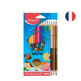 Maped สีไม้ 12 + SKINTONE 6 สี COLOR'PEPS World CO/832071 - Maped, เครื่องเขียน