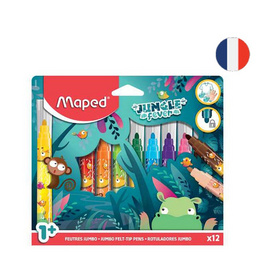 Maped สีเมจิกจัมโบ้ Jungle 12 สี FC/846900 - Maped, เครื่องเขียน