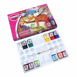 Master Art สีโปสเตอร์ 15 มล. 12 สี + แถมพู่กัน - Master Art, Master Art