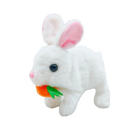 Mastery Toys กระต่ายขนปุยคาบแครอทใส่ถ่าน สีขาว - Mastery Toys, ของเล่นที่มีเครื่องยนต์กลไก