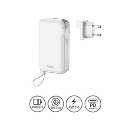 Maxx Power Bank 20000 mAh รุ่น W2047C - Maxx, แบตเตอรี่สำรองพร้อมสายชาร์จ