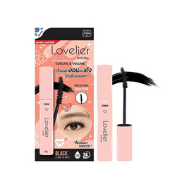 Mee มาสคาร่า Lovelier Curling & Volume Mascara Black 5 กรัม - Mee, ตกแต่งดวงตา