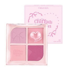 Meilinda พาเลทบลัชออน Chiffon Ribbon Blush 8.8 กรัม - Meilinda, แก้ม